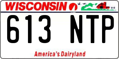 WI license plate 613NTP