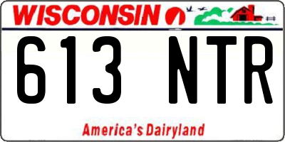 WI license plate 613NTR