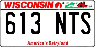 WI license plate 613NTS
