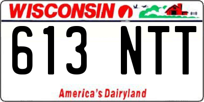 WI license plate 613NTT