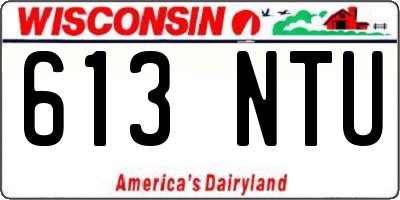 WI license plate 613NTU