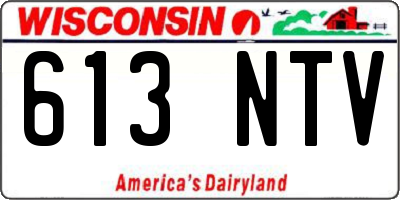 WI license plate 613NTV