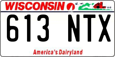 WI license plate 613NTX