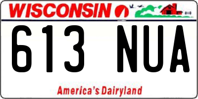 WI license plate 613NUA