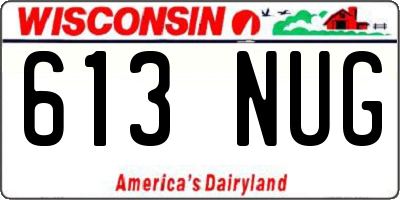 WI license plate 613NUG