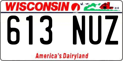 WI license plate 613NUZ