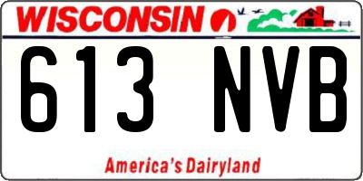 WI license plate 613NVB