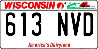 WI license plate 613NVD