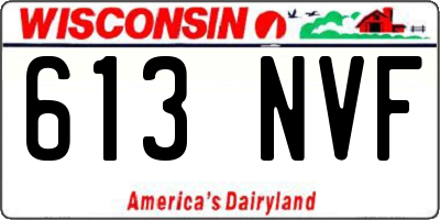 WI license plate 613NVF