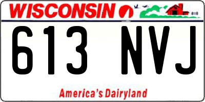 WI license plate 613NVJ