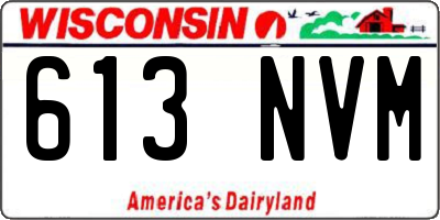 WI license plate 613NVM