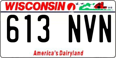 WI license plate 613NVN