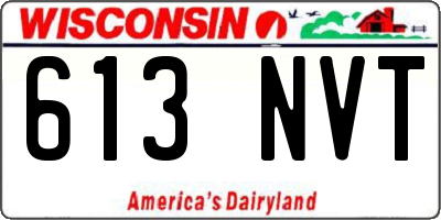 WI license plate 613NVT