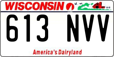 WI license plate 613NVV