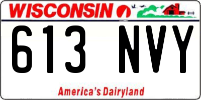 WI license plate 613NVY