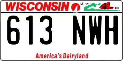 WI license plate 613NWH