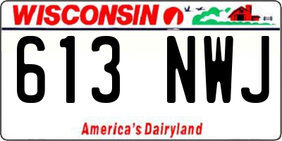 WI license plate 613NWJ