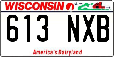 WI license plate 613NXB