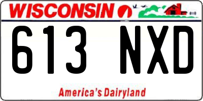 WI license plate 613NXD