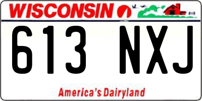 WI license plate 613NXJ