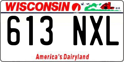 WI license plate 613NXL