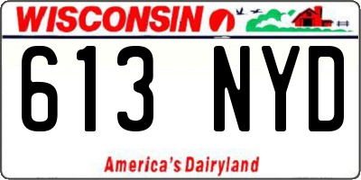 WI license plate 613NYD