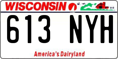 WI license plate 613NYH
