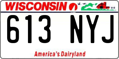 WI license plate 613NYJ