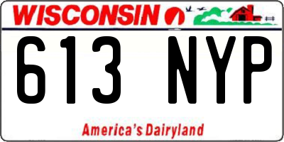 WI license plate 613NYP