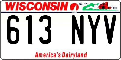 WI license plate 613NYV