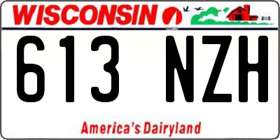 WI license plate 613NZH