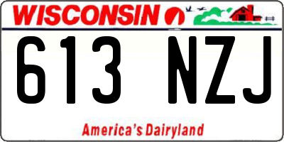 WI license plate 613NZJ