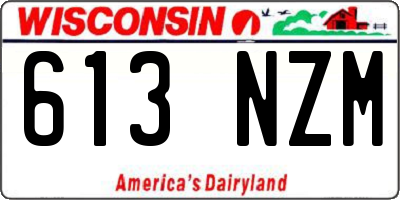 WI license plate 613NZM