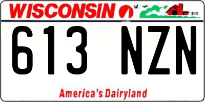 WI license plate 613NZN