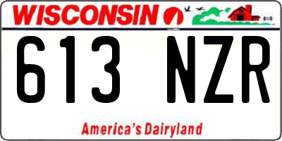 WI license plate 613NZR