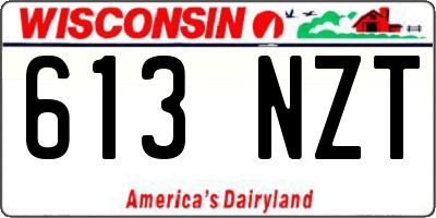 WI license plate 613NZT