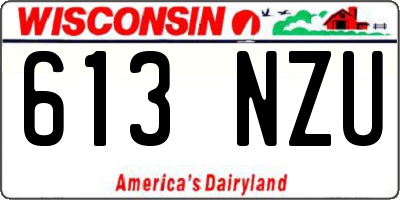 WI license plate 613NZU