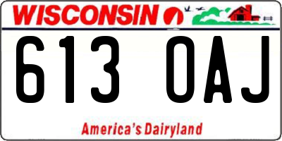 WI license plate 613OAJ
