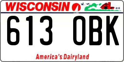 WI license plate 613OBK