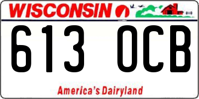 WI license plate 613OCB