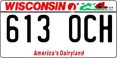 WI license plate 613OCH