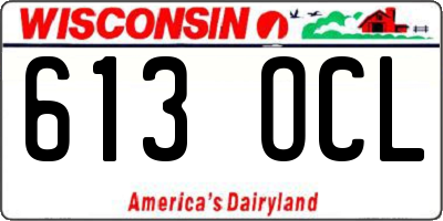 WI license plate 613OCL