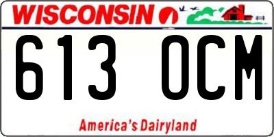WI license plate 613OCM