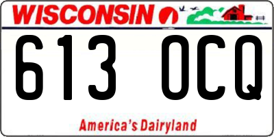WI license plate 613OCQ