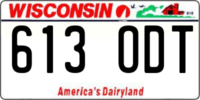 WI license plate 613ODT