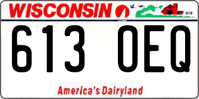 WI license plate 613OEQ