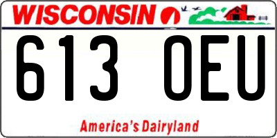WI license plate 613OEU
