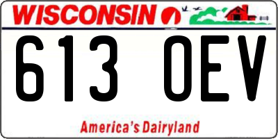 WI license plate 613OEV