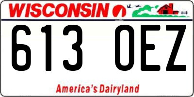 WI license plate 613OEZ