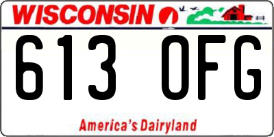WI license plate 613OFG